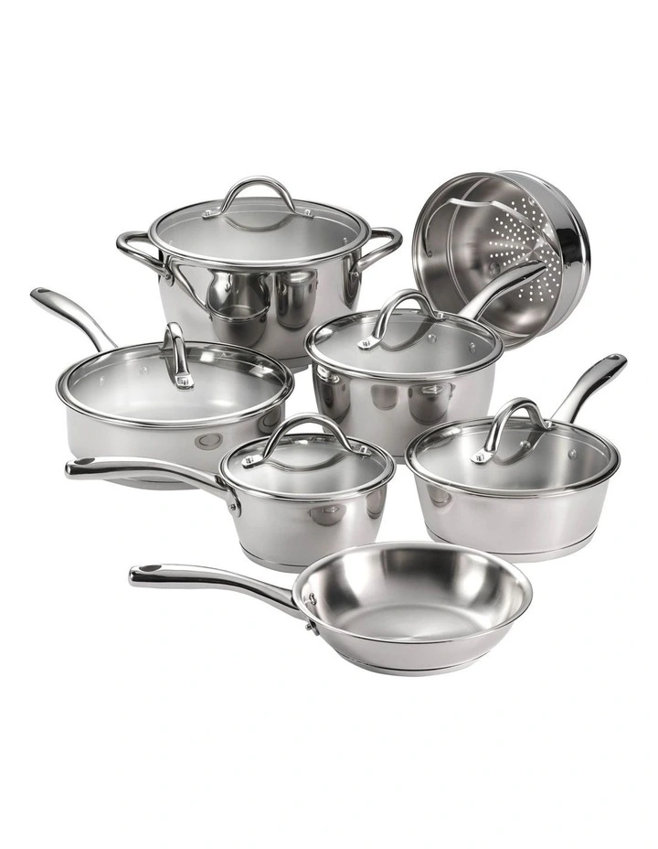 Professional Cookware Set 7 Piece in Silver image 1