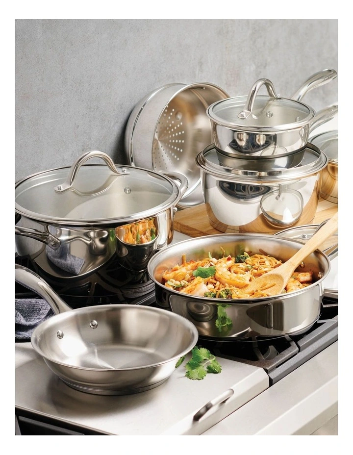 Professional Cookware Set 7 Piece in Silver image 2