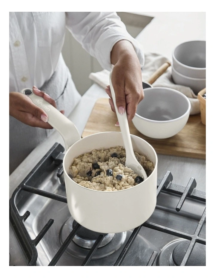 Rio PFAS-Free Ceramic Non-Stick Cookware Set Of 5 Pieces in Cream image 4