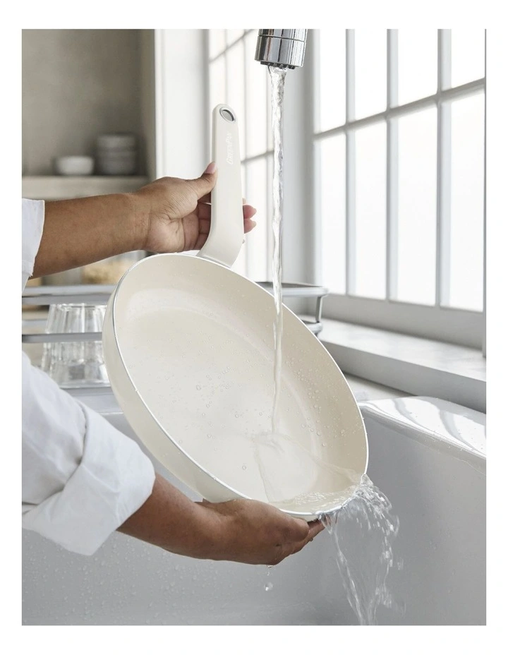 Rio PFAS-Free Ceramic Non-Stick Cookware Set Of 5 Pieces in Cream image 5