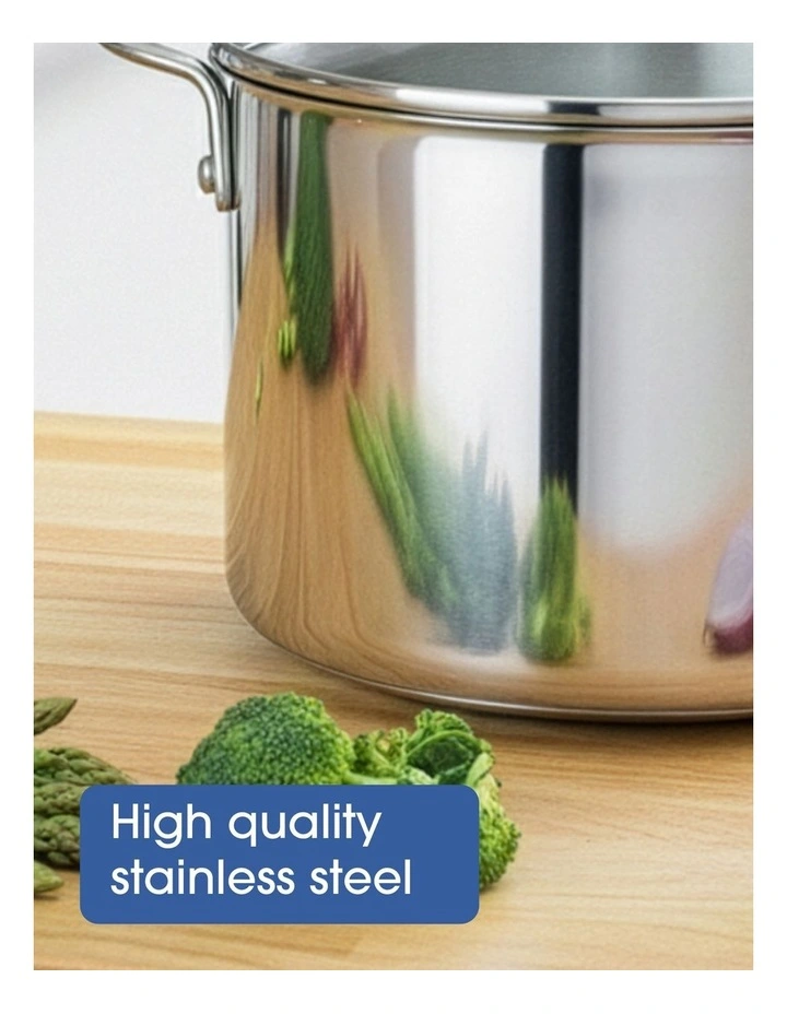 Essentials Stainless Steel Induction Cookware Set 5 Piece in Silver image 6