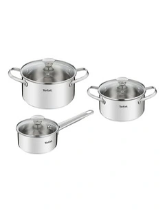 Cook Eat Induction Pot Set 3 Pieces in Stainless Steel