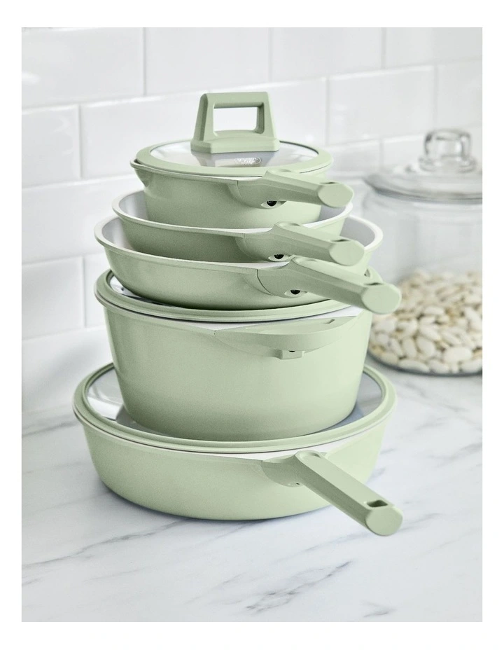 Arte 5 Piece Cookware Set in Sage Green image 3