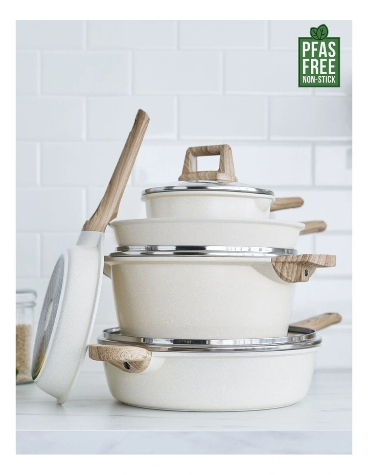 Arte 5 Piece Cookware Set in Sparkled Cream image 2