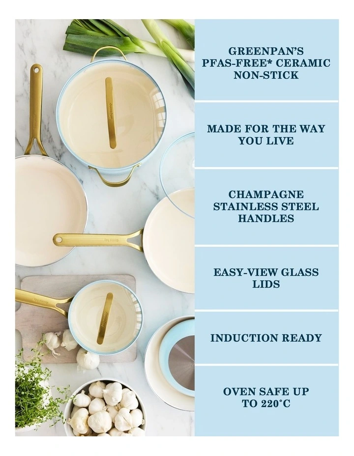 Donna Hay by GreenPan 10-Piece Ceramic Non-Stick Cookware Set image 5
