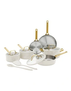Padova Reserve Coloured Stainless Steel 6pc Cookware Set in Cream
