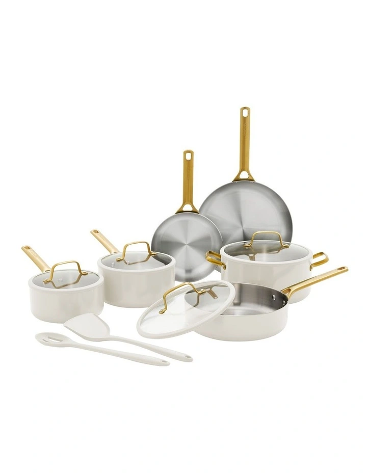 Padova Reserve Coloured Stainless Steel 6pc Cookware Set in Cream image 1