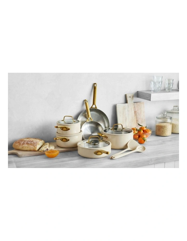 Padova Reserve Coloured Stainless Steel 6pc Cookware Set in Cream image 5
