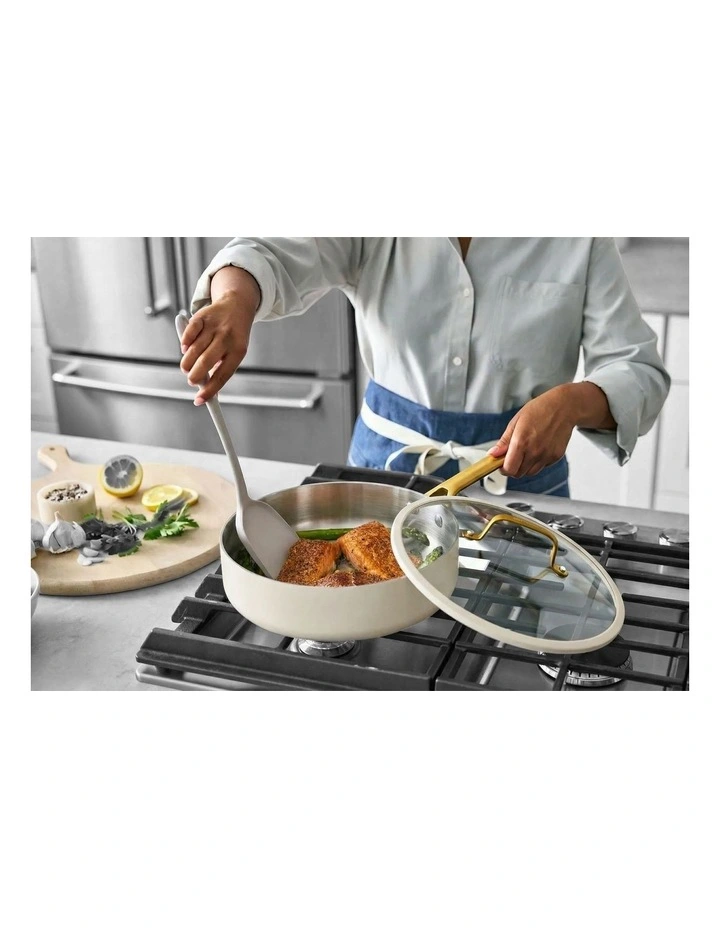 Padova Reserve Coloured Stainless Steel 6pc Cookware Set in Cream image 6