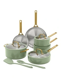 Padova Reserve Coloured Stainless Steel 6pc Cookware Set in Sage