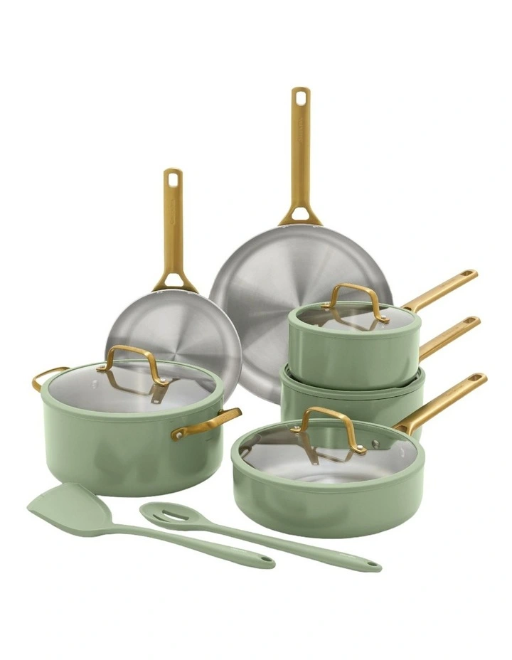 Padova Reserve Coloured Stainless Steel 6pc Cookware Set in Sage image 1