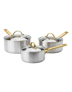 Padova Reserve Stainless Steel 3pc saucepan set