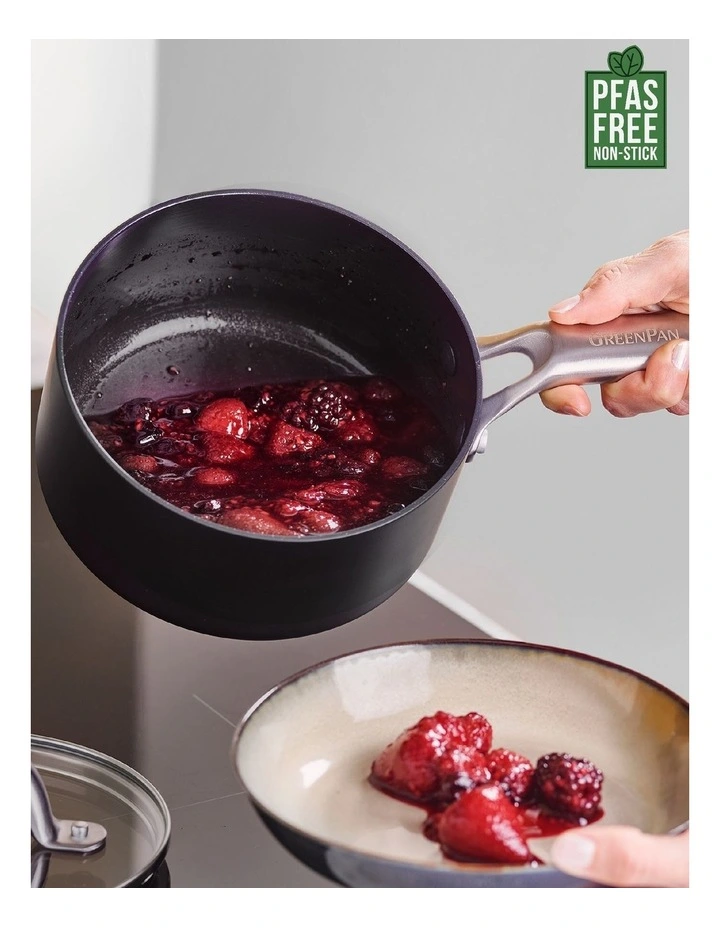 Omega 2pc Saucepan Set 16/18cm Black PFAS-free ceramic non-stick image 2