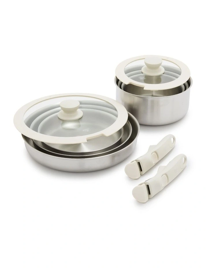 Click 6pc Cookware Set Stainless Steel image 3