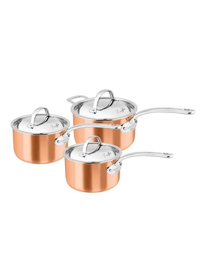 Escoffier Induction 3 Piece Saucepan Set image 1