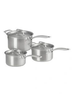 Essentials 3-Ply Saucepan 3 Piece Set 16/18/20cm