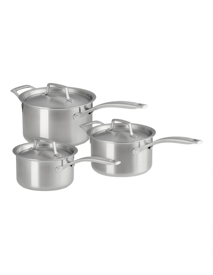 Essentials 3-Ply Saucepan 3 Piece Set 16/18/20cm image 1