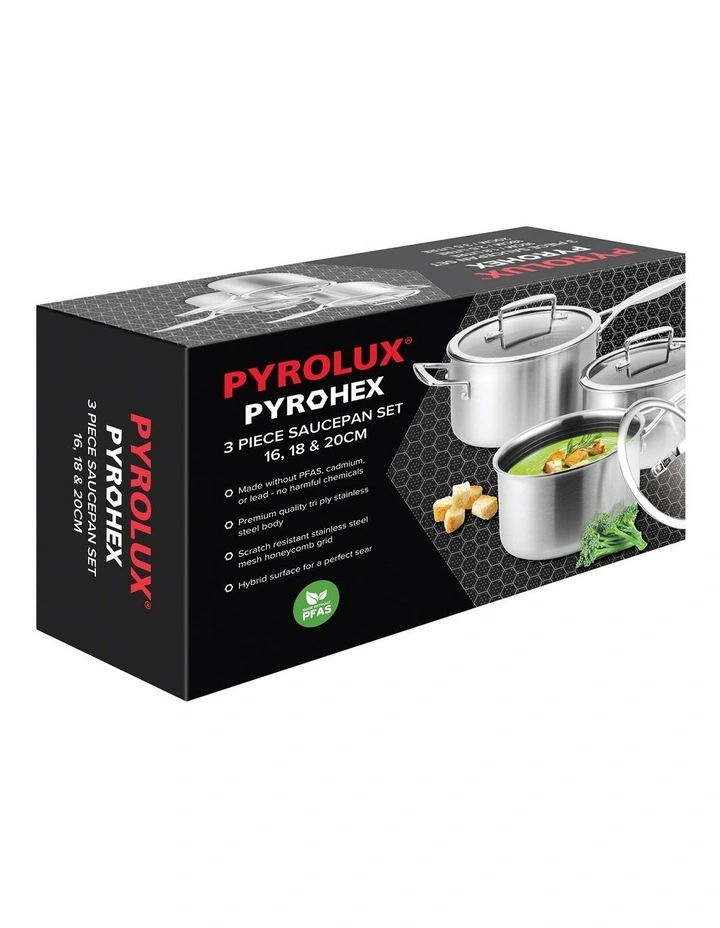 Pyrohex 3pc Saucepan Set image 5