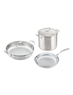 Impact 3 Piece Cookset in Stainless Steel