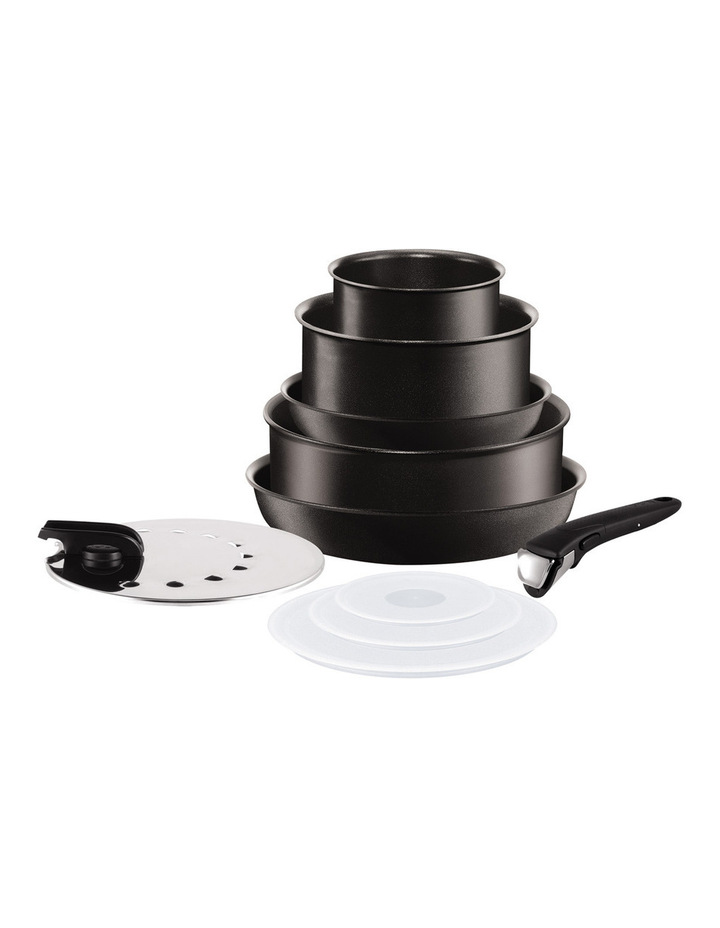 Tefal L6549603 Ingenio Stacking Cookware Set 10 Pieces Black for sale