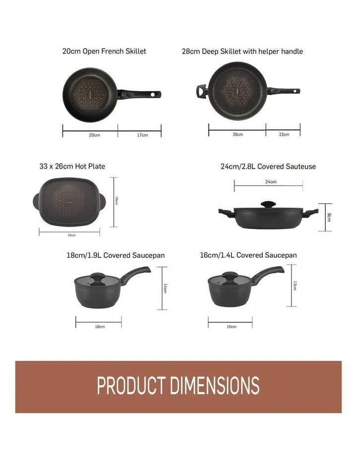 Per Salute Nonstick Induction 6 Piece Cookware Set image 7