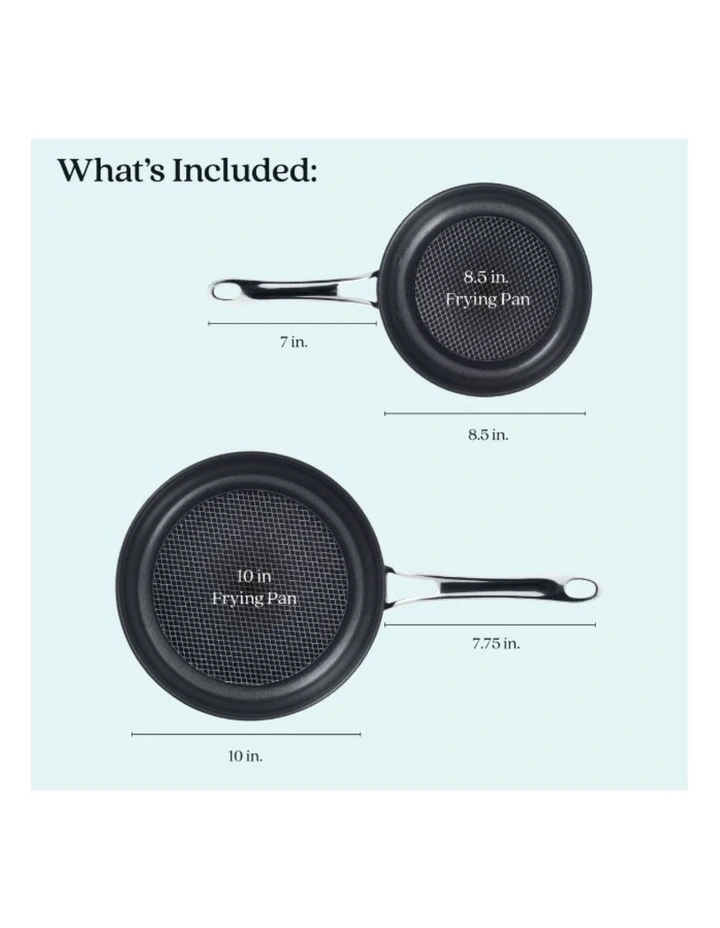Nonstick Induction Skillet 21/25cm Twin Pack in Black image 7