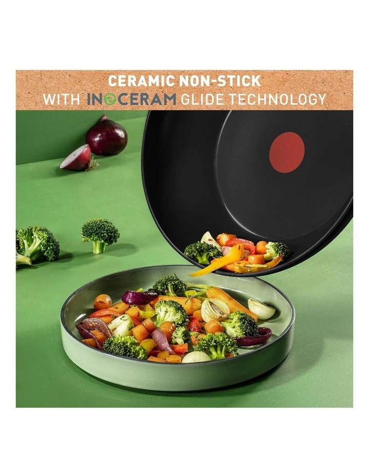 Renew Induction Ceramic Wok 28cm in Black image 2