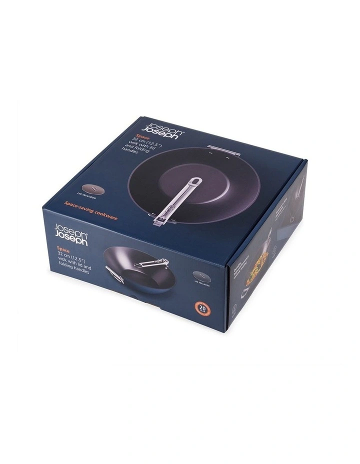 Space Non Stick wok With Lid 32cm/12.5inch in Blue image 6