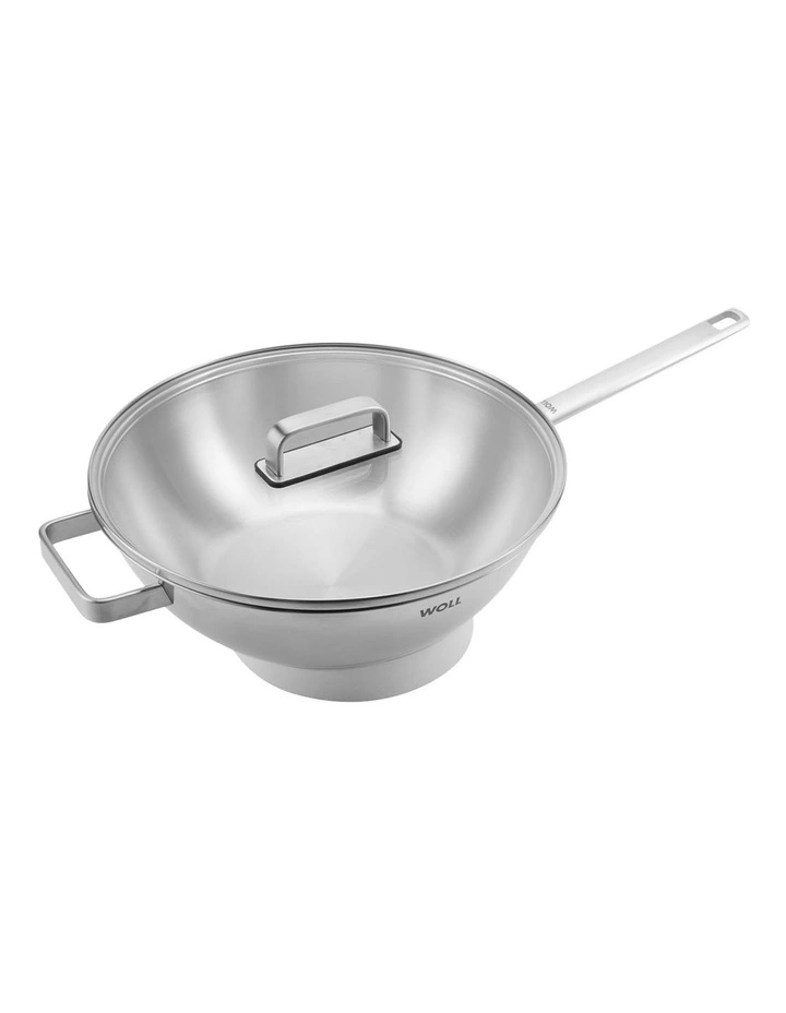 Wok with Lid & Helper Gift Boxed 30cm in Stainless Steel image 1