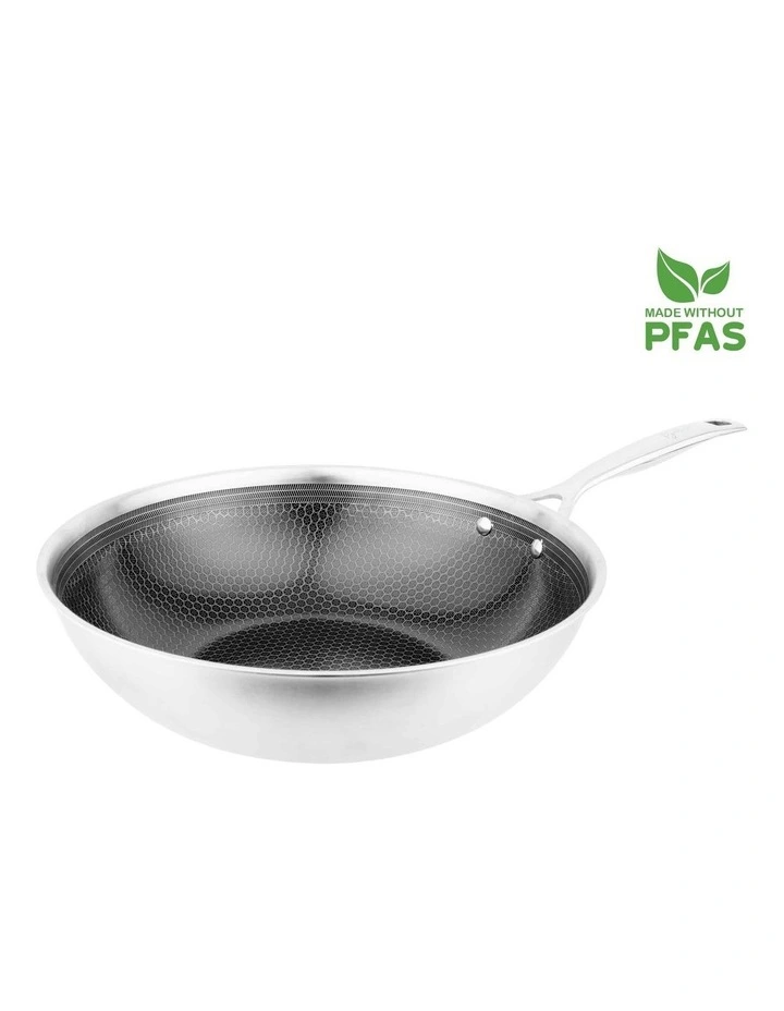 Wok 32cm in Silver image 6