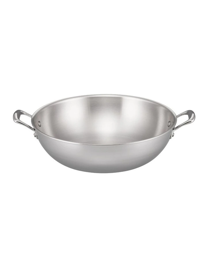Eternita Stainless Steel Induction Open Wok 34cm in Silver image 1