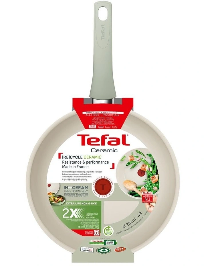 Recycle Ceramic Induction Non-Stick Wok 28cm Green Lichen image 7