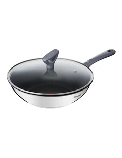 Daily Cook Induction Stainless Steel Wok 28cm Lid