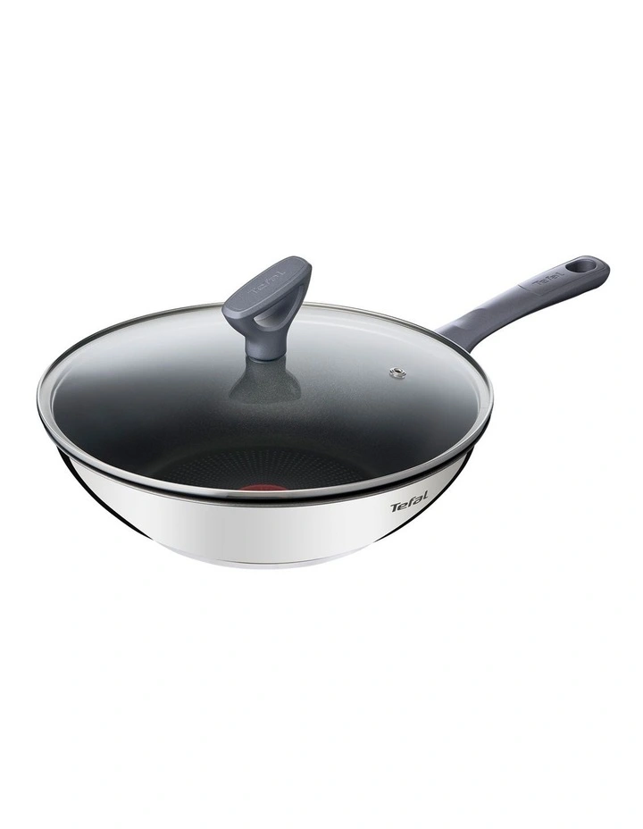 Daily Cook Induction Stainless Steel Wok 28cm Lid image 1
