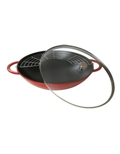 Wok 37cm/5.7L in Cherry Red