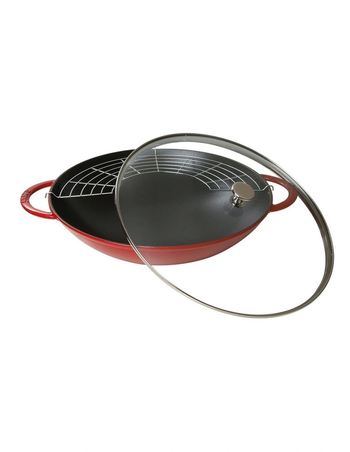 Wok 37cm/5.7L in Cherry Red image 1