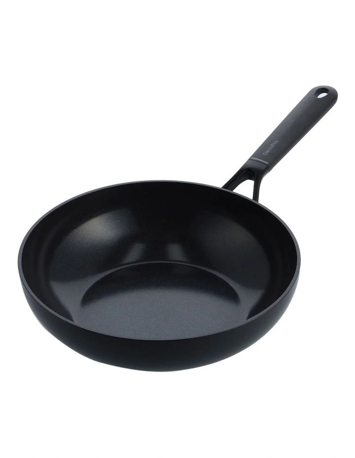 SmartShape 28cm/3.69L Open Wok PFAS-free ceramic non-stick in Black image 1