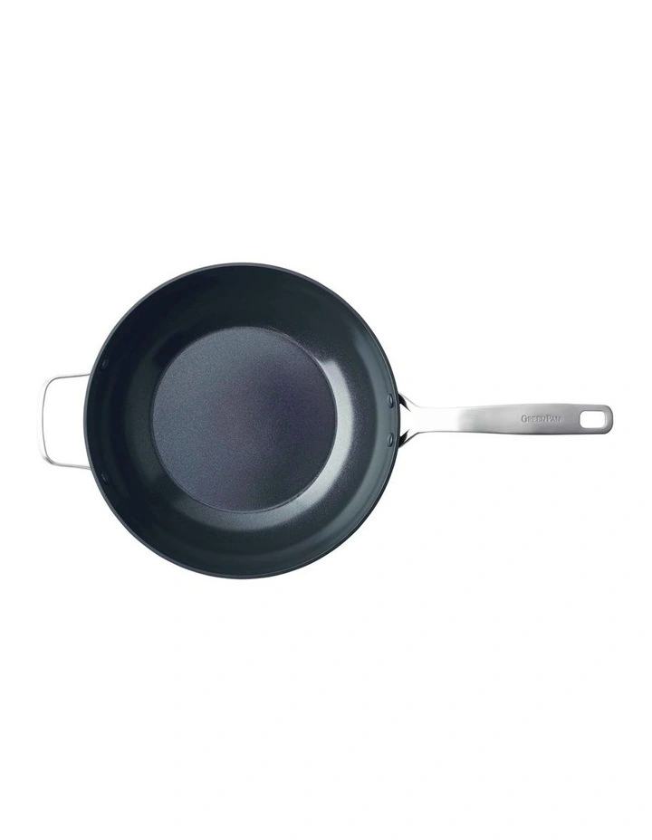 Copenhagen Open Wok 30cm/4.85L with Helper Handle in Black image 2
