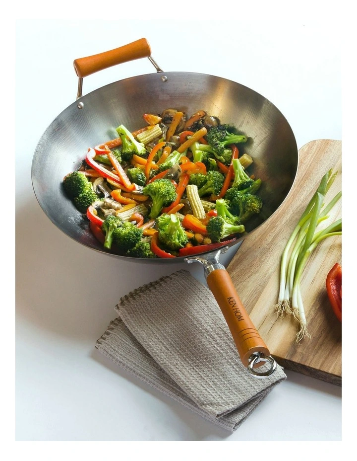 Carbon Steel Wok 36cm Stainless Steel image 4