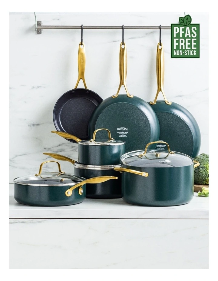 Jewel PFAS-free Cookware Set of 7(15) Pieces in Moroccan Green image 2