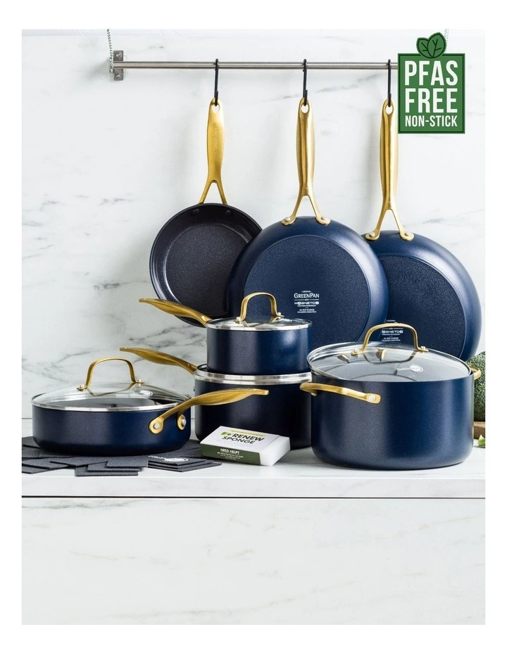 Jewel 7(15) Pieces Cookware Set PFAS-free ceramic non-stick in Oxford Blue image 2