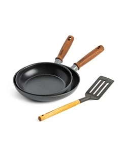 Mayflower Pro 3 Piece Cookware Set PFAS-free ceramic non-stick in Charcoal Grey