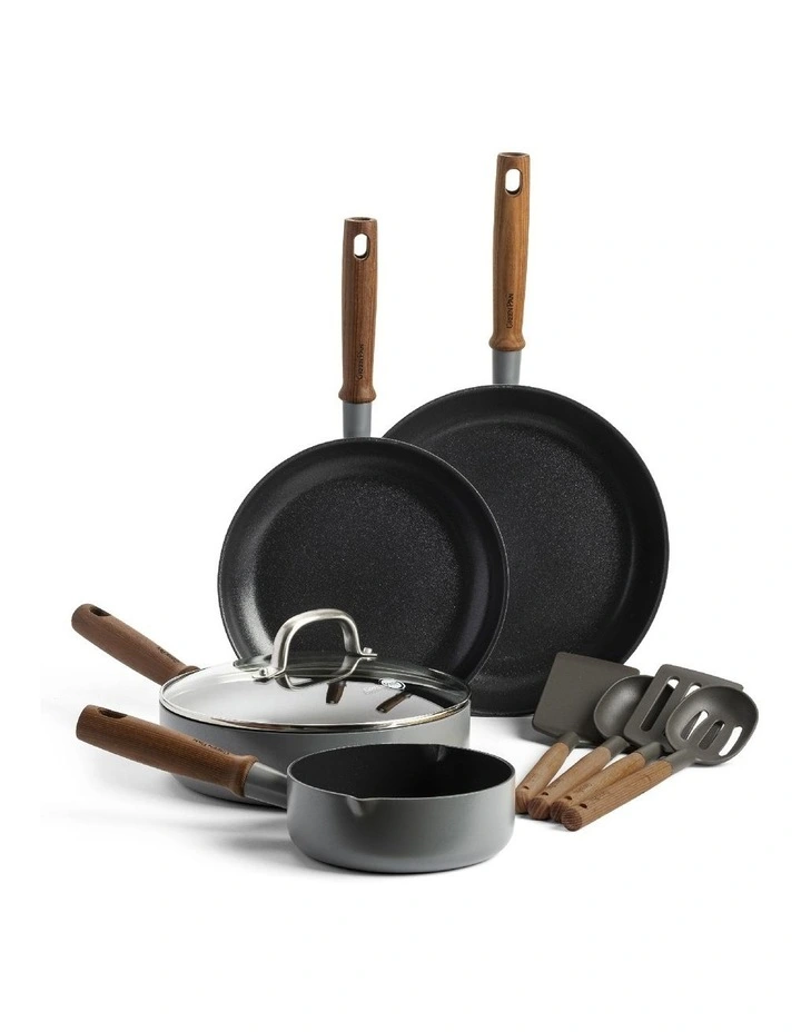 Mayflower Pro 9 Piece Cookware Set PFAS-free ceramic non-stick in Charcoal Grey image 1
