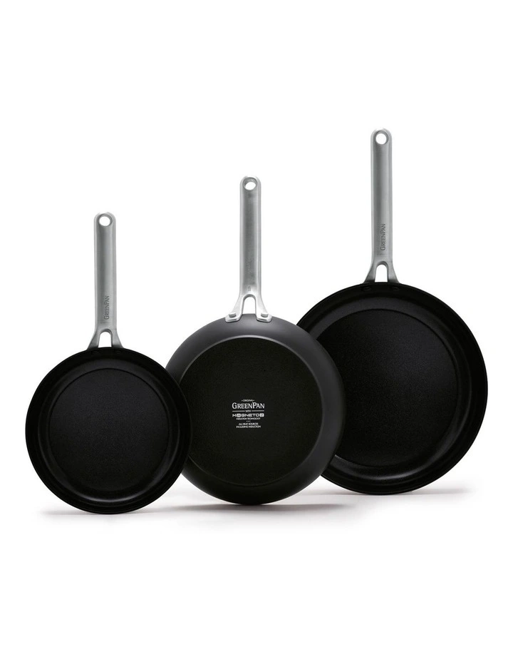 Omega 3PC Cookware Set in Black PFAS-free ceramic non-stick image 1