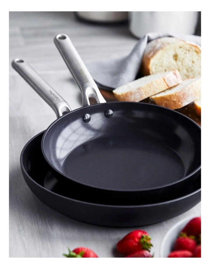 Omega 3PC Cookware Set in Black PFAS-free ceramic non-stick image 3