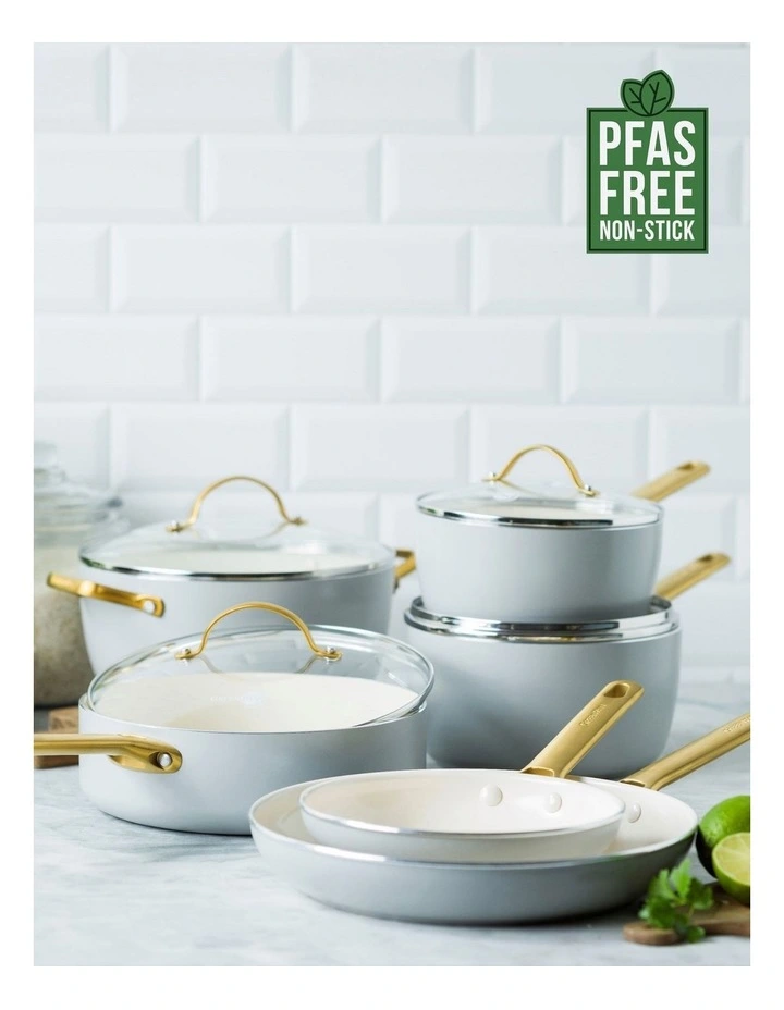 Padova 6pc Cookware Set in Dove Grey - PFAS-free ceramic non-stick image 2
