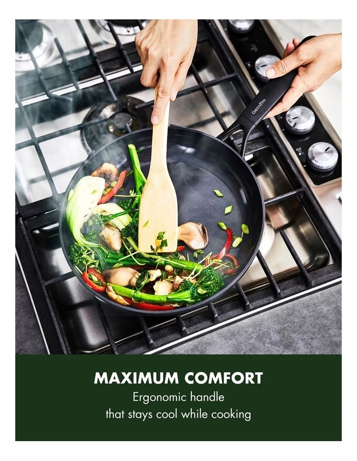 Smartshape 3pc Frypan Set 20/26/30cm in Black PFAS-free ceramic non-stick image 3