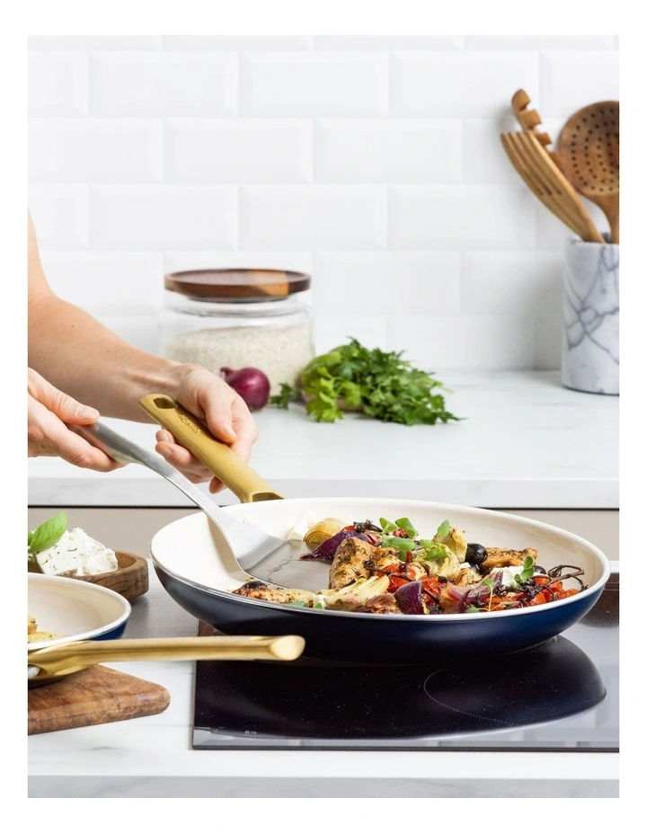 Padova 6pc Cookware Set Navy Blue PFAS-free ceramic non-stick image 3