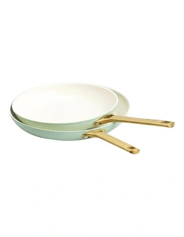 Padova 2pc Frypan Set 26/30cm in Mint Green PFAS-free ceramic non-stick