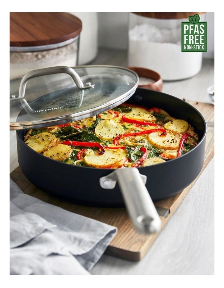 Omega Skillet With Lid 28cm PFAS-free ceramic non-stick image 2